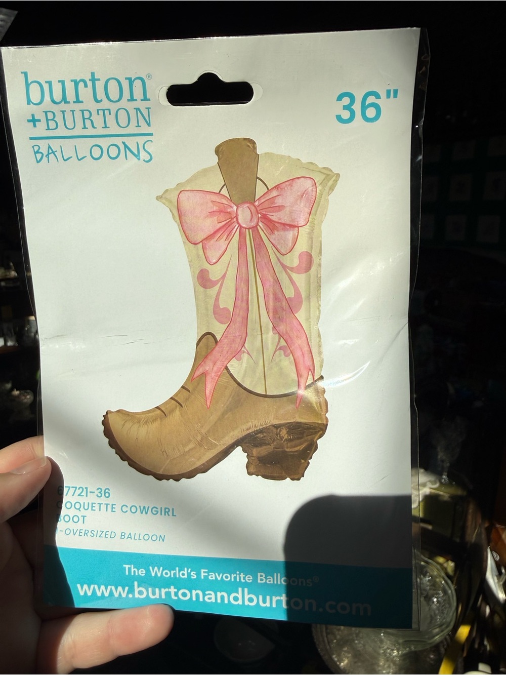 Cowboy Boot 36”Foil Balloon
